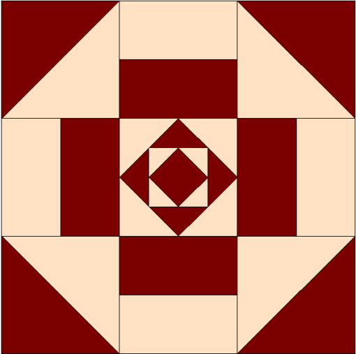 April Block of the Month - Square in a Square etc.